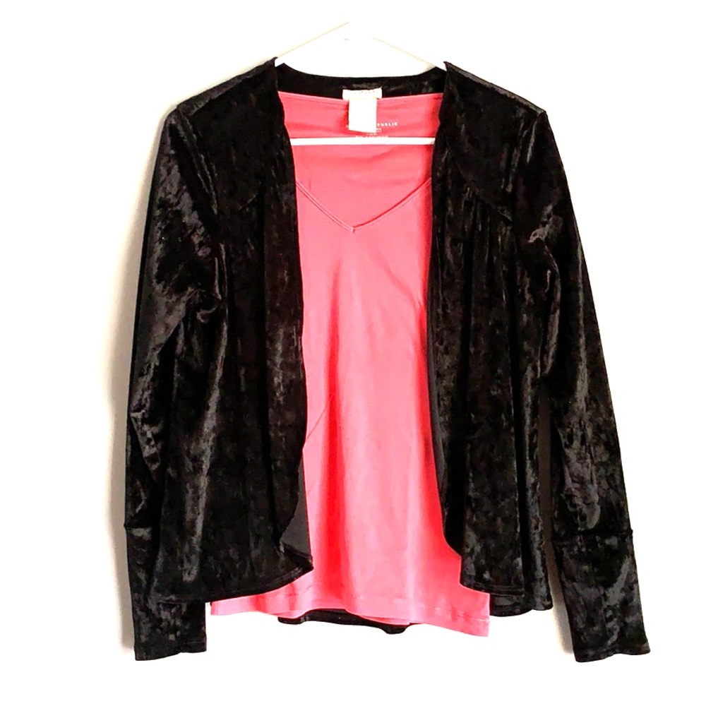 Black velvet blazer